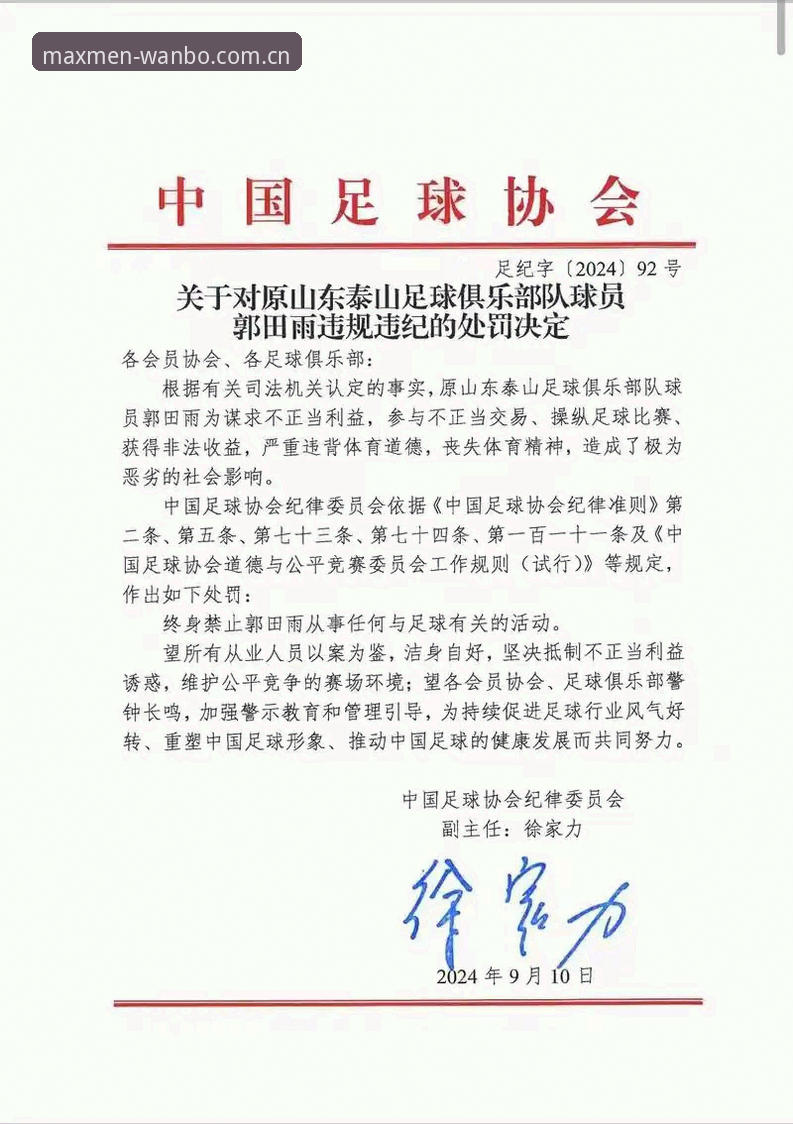 万博max手机官网 中国足协第三批禁足名单详解:17人终身禁赛背后的足球治理新篇